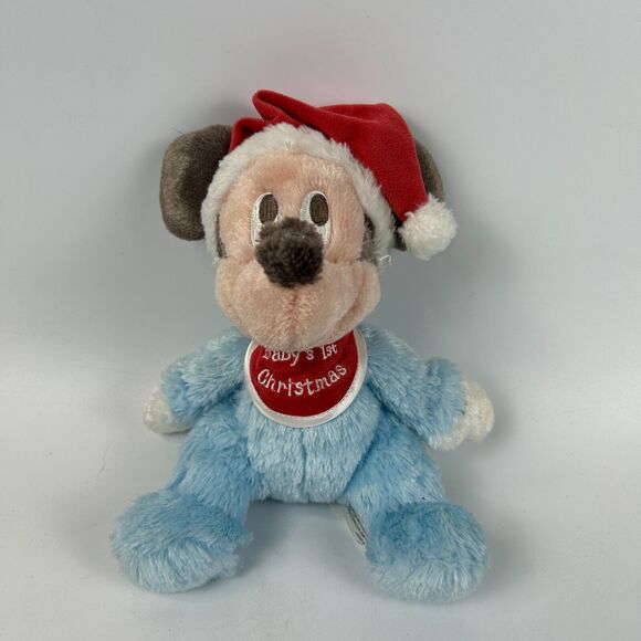 Walt Disney World Baby's 1st Christmas Baby Mickey Mouse Plush‎ Stuffed Animals - Picture 1 of 9